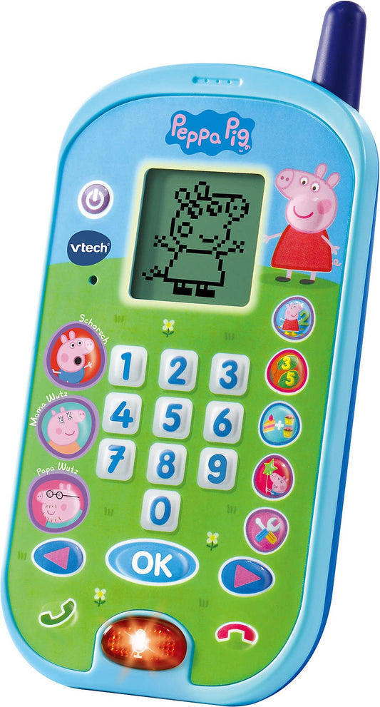 Telefon de învățare VTech Peppa – cu vocile originale din seria Peppa Pig și jocuri educative – pentru copii de 2-5 ani