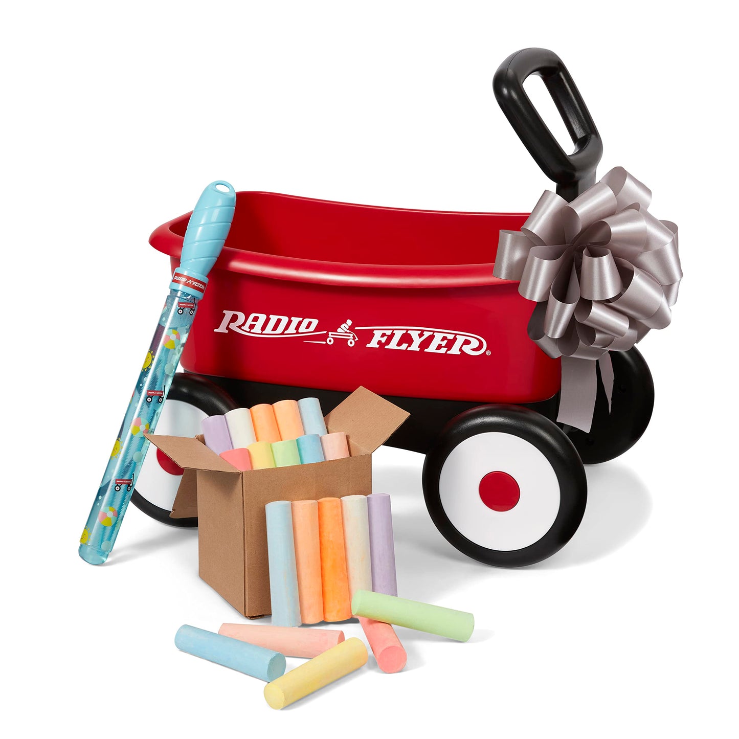 Radio Flyer Push & Pull Walker Wagon Cărucior 2-în-1 pentru copii 1-4 ani (roșu)