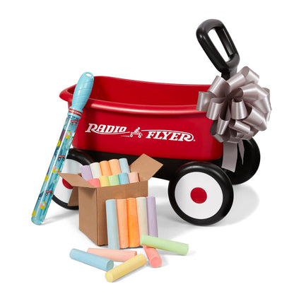 Radio Flyer Push & Pull Walker Wagon Cărucior 2-în-1 pentru copii 1-4 ani (roșu)