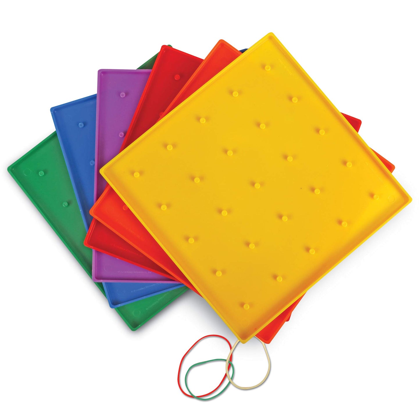 Learning Resources Geoboard Placă geometrică 5x5, set 10 piese, 5+ ani