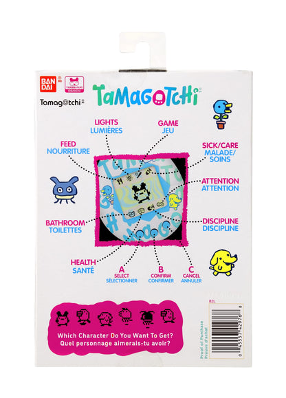 Bandai - Tamagotchi - Tamagotchi Original - Pochitchi Comic Book - Animal virtual electronic cu display color, 3 butoane și jocuri - Animal interactiv în limba germană - 42976