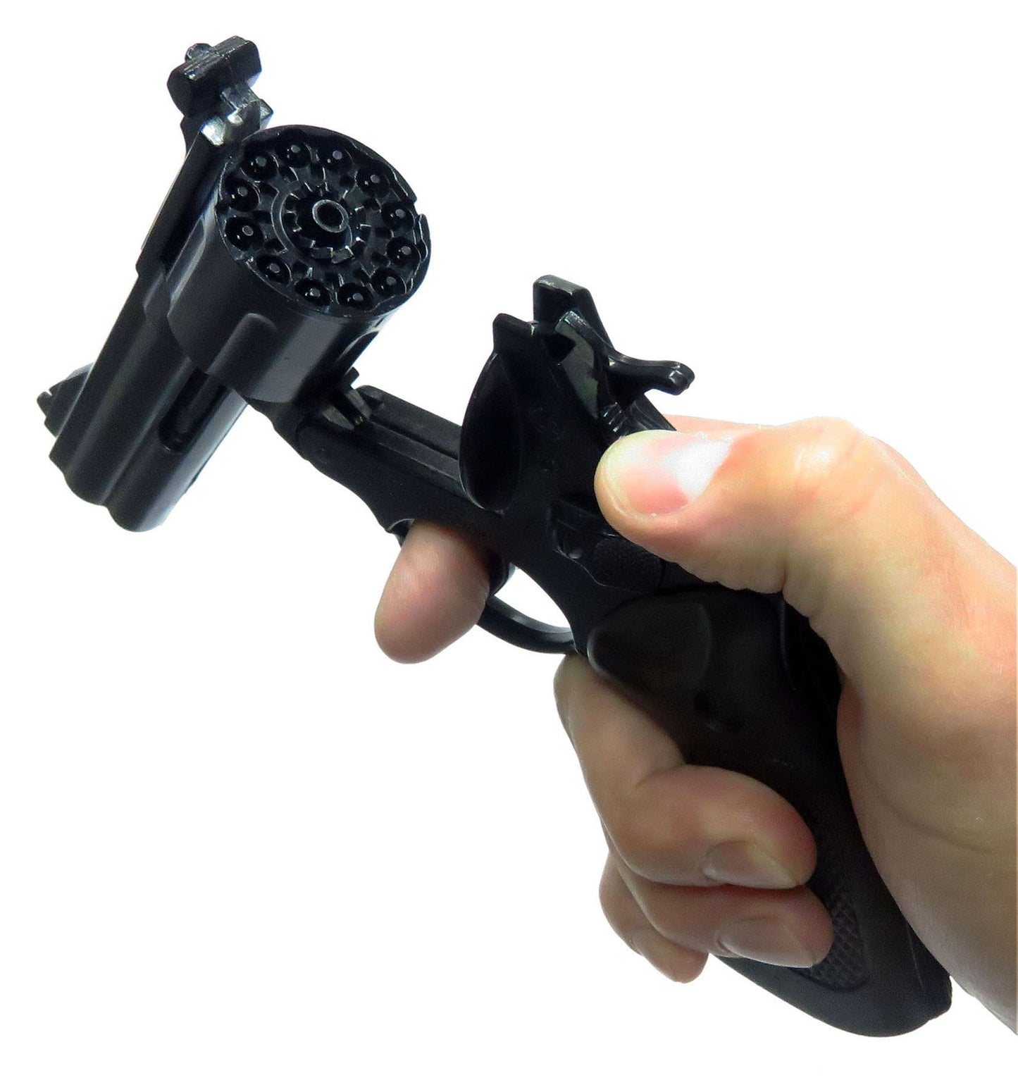 Gonher Die Cast Metal - Revolver Polițist, de la 4 ani, cu 12 împușcături, culoare neagră (127/6)