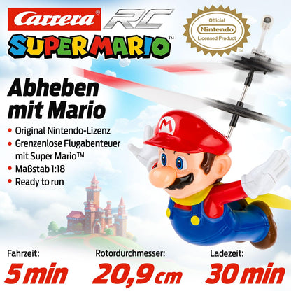Figurina zburatoare Carrera Super Mario, Plastic, Cu telecomanda, Multicolor