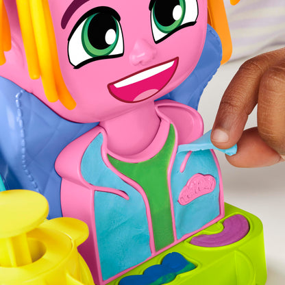 Set de Joacă Play-Doh Frizerie cu 6 Cutii, Jucărie de Rol pentru Fete și Băieți de la 3 Ani
