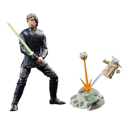 Star Wars The Black Series Figură de Acțiune Luke Skywalker & Grogu, 15 cm, din Star Wars: Cartea lui Boba Fett