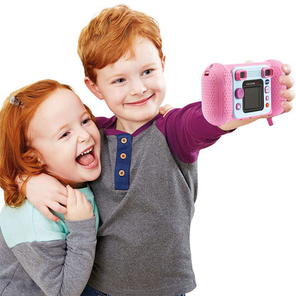 VTech KidiZoom Fun Rose - Cameră digitală pentru copii, 9 în 1, fotografii și videoclipuri, ecran color, filtre, rame și efecte amuzante, cadou pentru copii de la 3 la 10 ani.