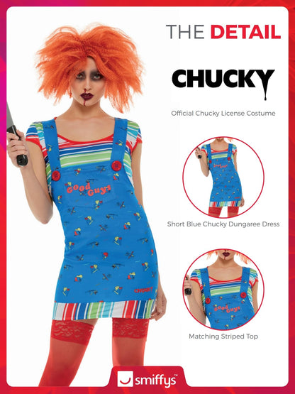 Smiffys Chucky Costum Halloween și Carnaval albastru