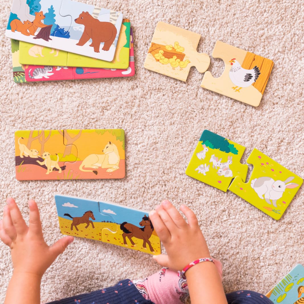 Ravensburger Mama și puii Set de puzzle educativ 2+ ani (limba franceză)