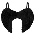 Moonlight Fright AW-1-BWR Aripi de Înger Negre pentru Costum de Înger pentru Femei – Aripi Negre din Pene pentru Costum de Diavol Carnaval pentru Adulți – Petrecere Halloween, Accesorii Cosplay Gothic