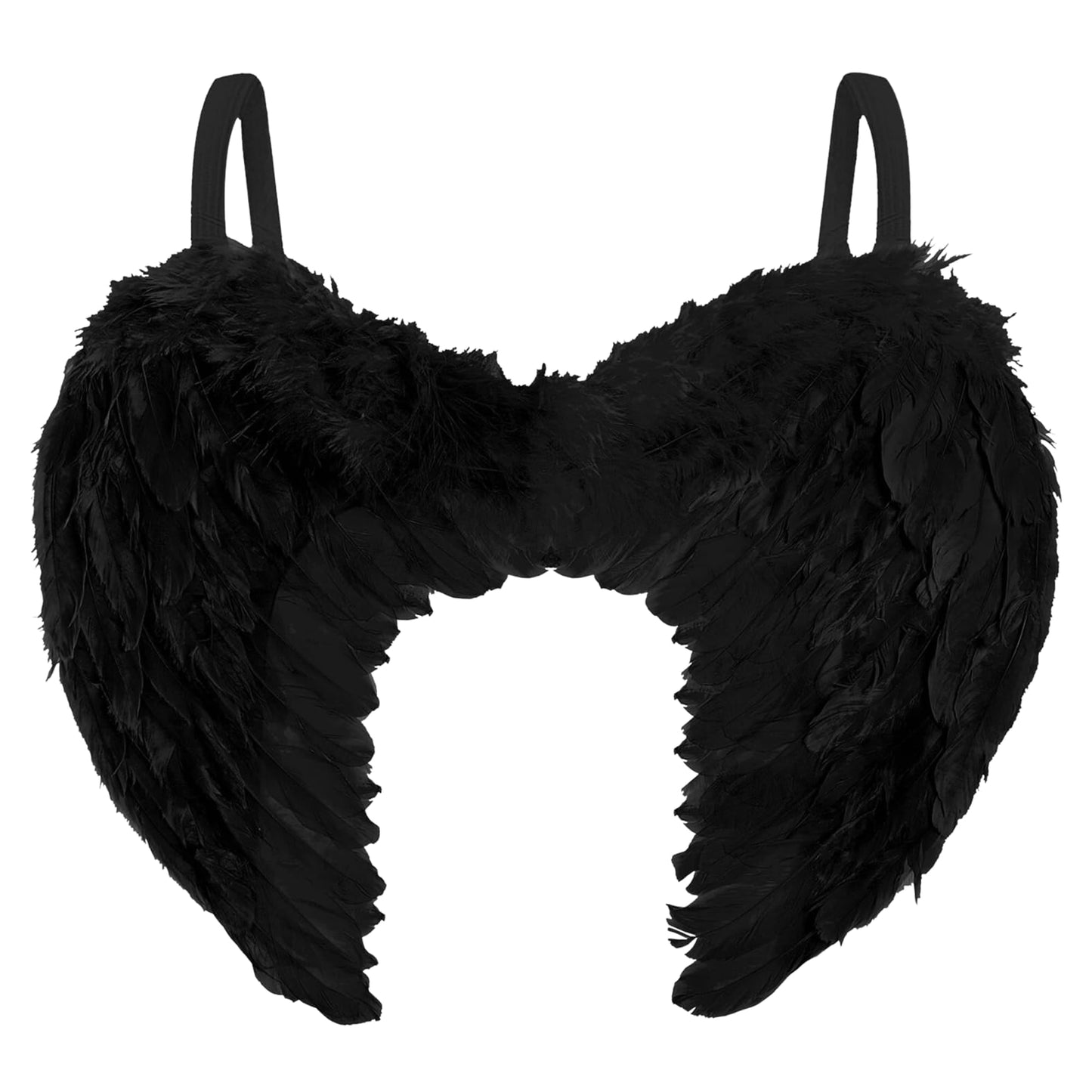 Moonlight Fright AW-1-BWR Aripi de Înger Negre pentru Costum de Înger pentru Femei – Aripi Negre din Pene pentru Costum de Diavol Carnaval pentru Adulți – Petrecere Halloween, Accesorii Cosplay Gothic