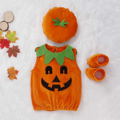 Carolilly Costum Halloween Dovleac, 3 piese, 1-2 ani