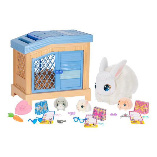 Little Live Pets Mama Surprise Iepuras, 3 pui, 20+ sunete