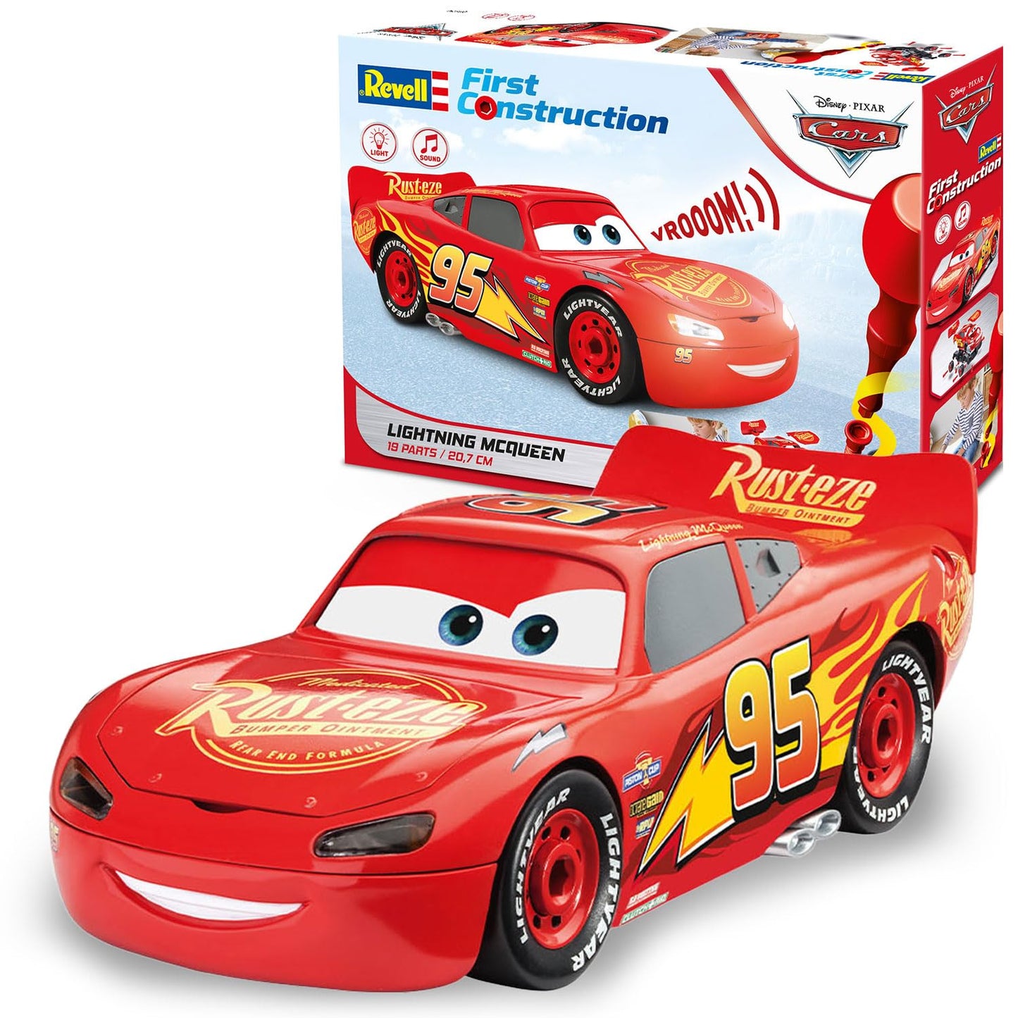 Revell - Mașină de Jucărie Lightning McQueen Disney-Cars (Lumini & Sunete)