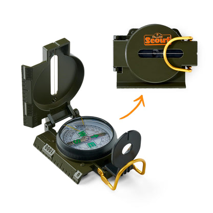 Simba 109452665 Busolă pentru copii Scout cu carcasă metalică și vizor pliabil 5+ ani