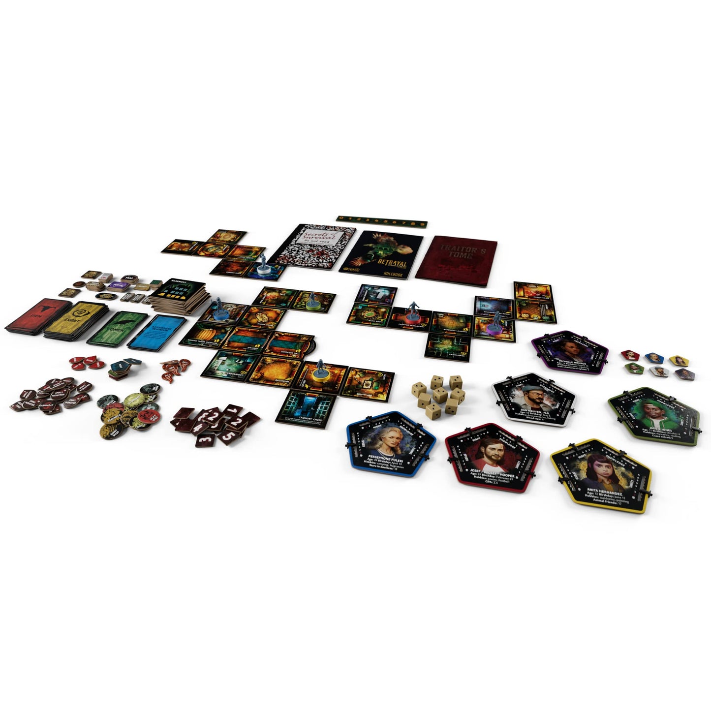 Joc de masa Betrayal At The House On The Hill, Hasbro, +12 ani, Multicolor