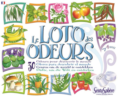 Sentosphère 3900013 Duftlotto, joc interactiv de recunoaștere a 30 de arome, joc senzorial pentru adulți și copii de la 4 ani