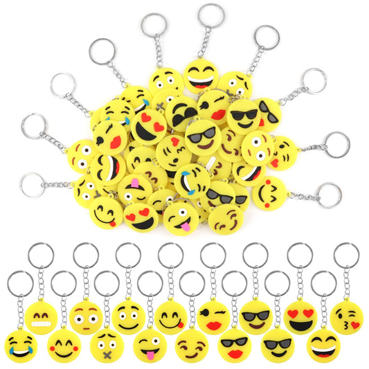 Annhao Set 60 brelocuri emoticon pentru copii