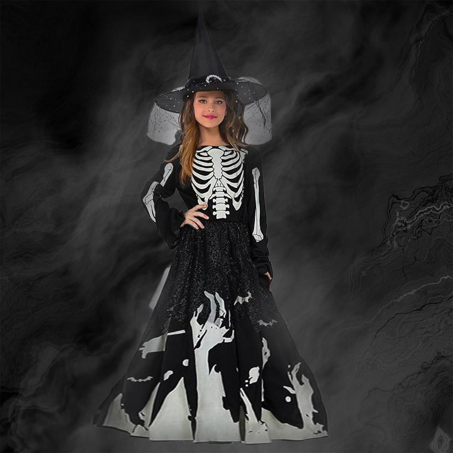 YeahBoom Costum Schelet Halloween pentru Fete