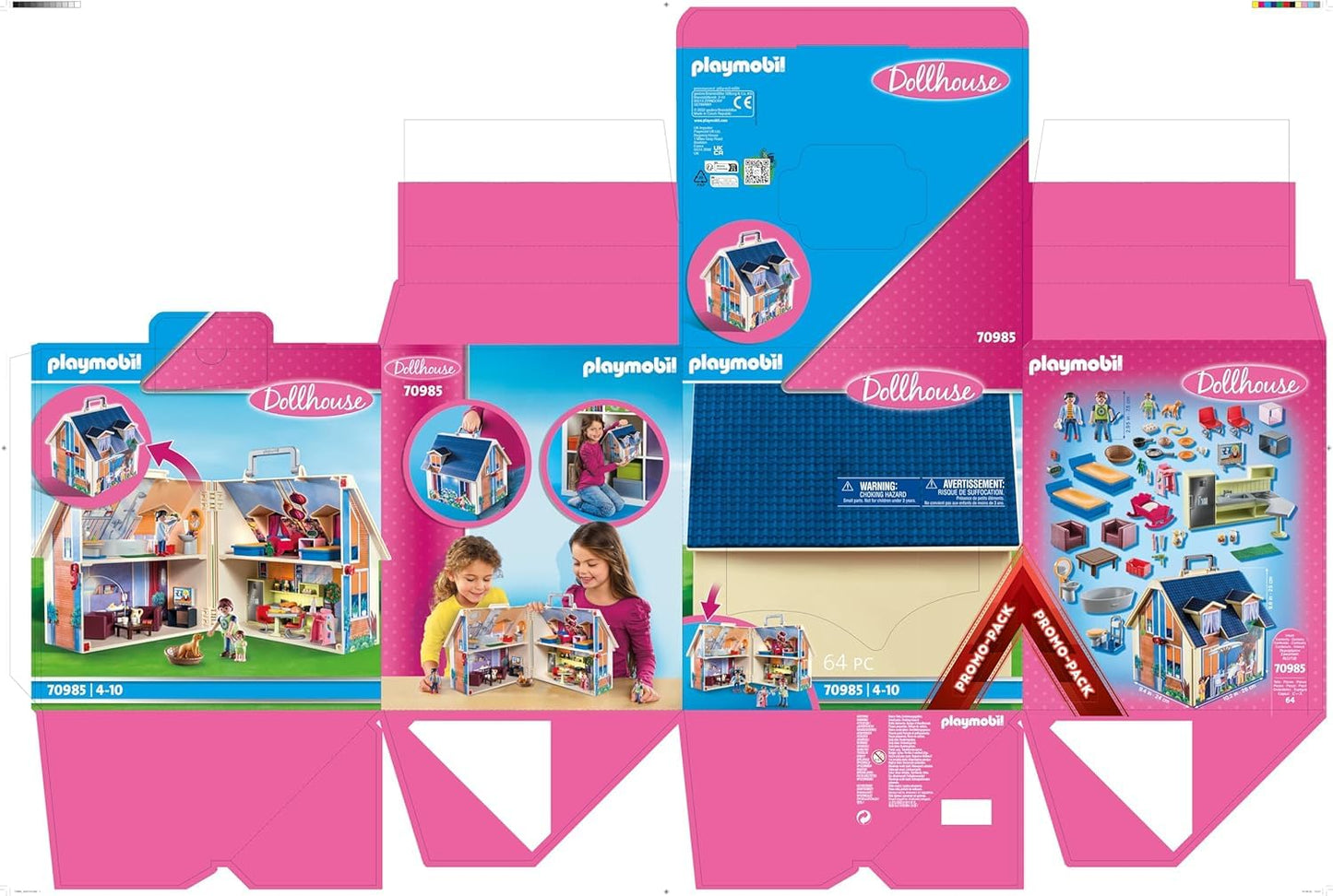 PLAYMOBIL 70985 Casa de papusi portabila, 4+ ani