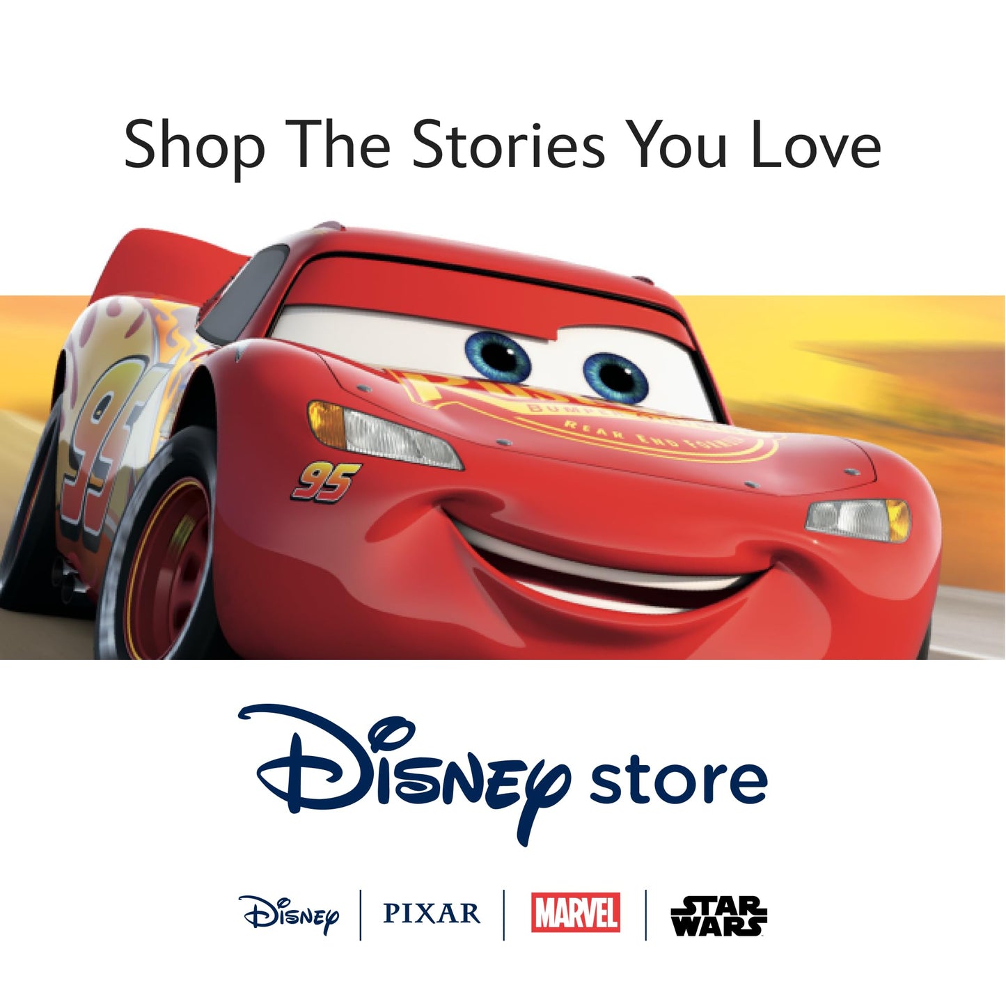 Disney Store Lightning McQueen Set de jucărie auto cu telecomandă 15 cm, 2,4 GHz, mișcare în patru direcții, de la 3 ani