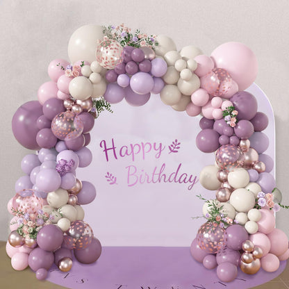 Balloon Garland Girlandă Baloane Roz Lila, 116 buc.
