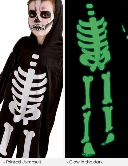 Rubie's Costum Schelet Fosforescent, 3-4 ani