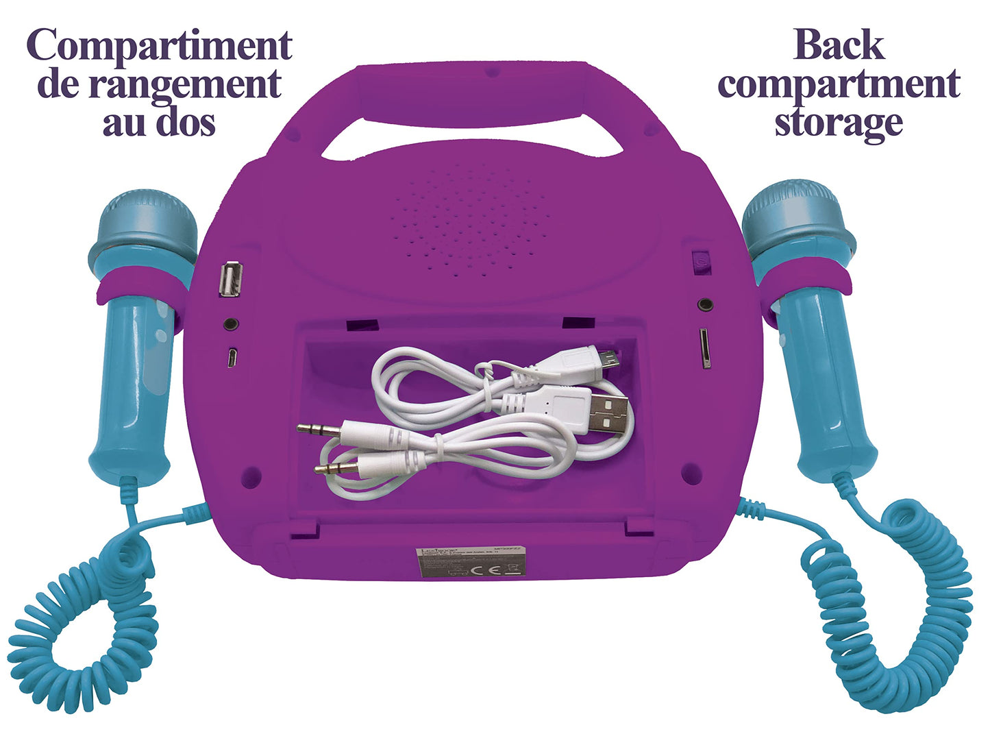 Lexibook Karaoke Portabil Frozen, 2 microfoane, Bluetooth