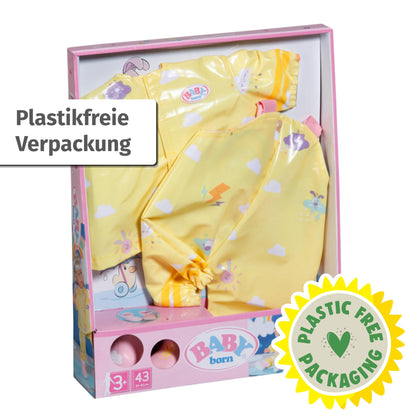 Costum Deluxe Regen pentru BABY born cu impermeabil, pantaloni de ploaie și cizme din cauciuc pentru păpuși de 43 cm, 836460 Zapf Creation