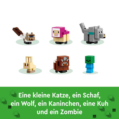LEGO Minecraft 21253 Adăpost de Animale, 7+ ani