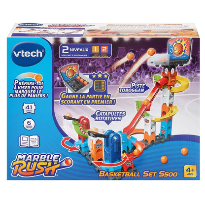 VTech Marble Rush S500 Pistă Bile Baschet, 41 piese (FR)