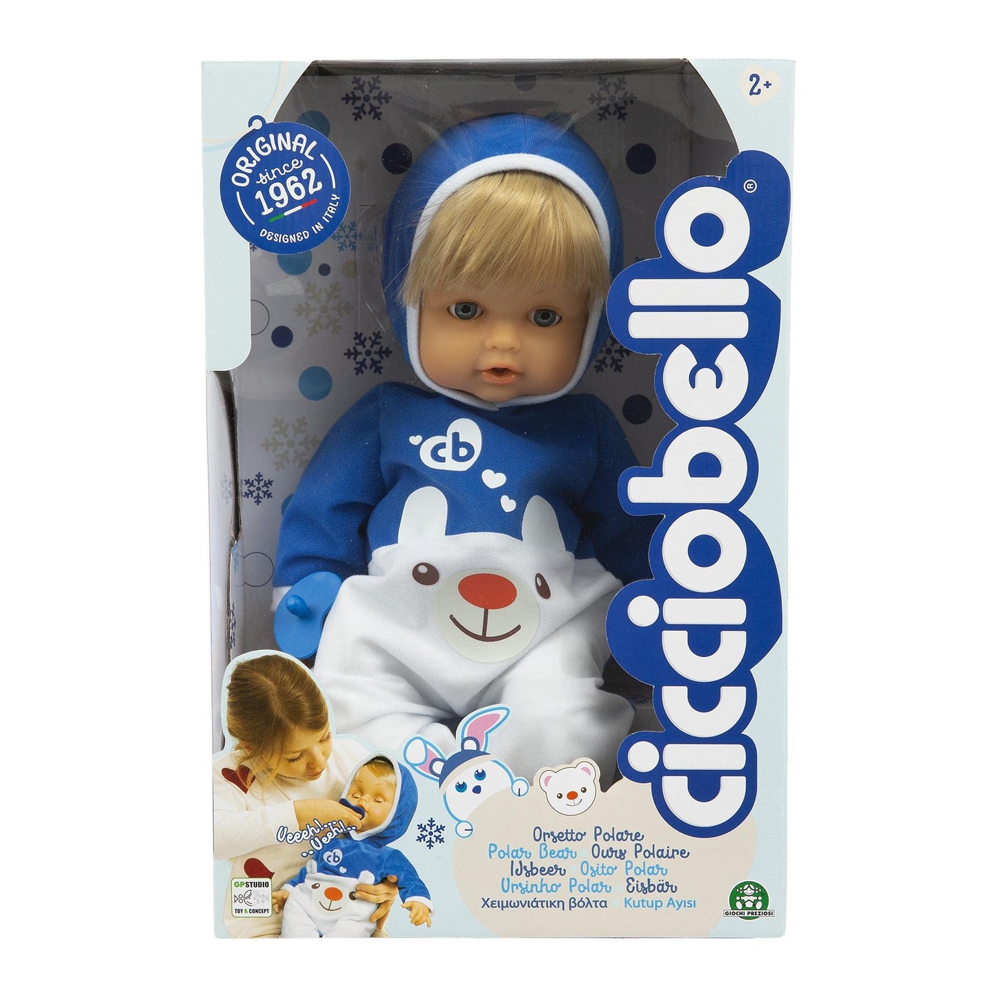 Cicciobello CCB74000 Păpușă Urs Polar, 42 cm, 2+ ani