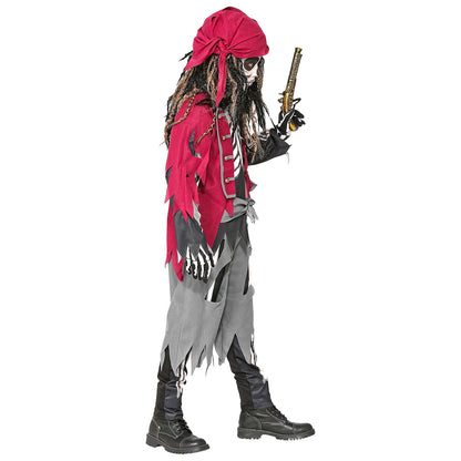 W WIDMANN MILANO Party Fashion Costum pentru copii Schelet Pirat pentru Halloween, Carnaval 5-7 ani