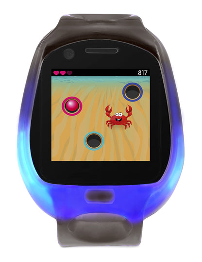 Ceas inteligent Tobi Robot Little Tikes pentru copii cu cameră digitală, video, jocuri și activități, pentru băieți și fete, negru, 6+ ani