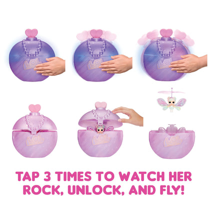 L.O.L. Surprise! Magic Flyers - Sweetie Fly - Păpușa zburătoare cu control manual – colecționabilă cu unboxing în sticlă tactilă - ideală pentru fetițe de 6 ani