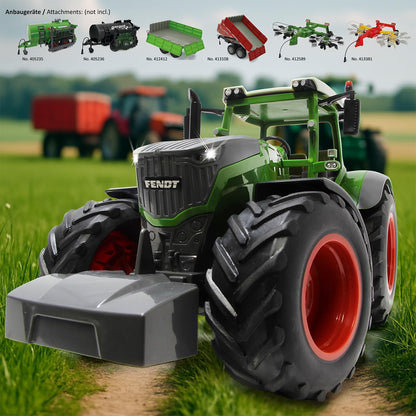 JAMARA 405035 Fendt 1050 Vario Tractor RC cu sunet motor, avertizare mers înapoi, claxon, funcție oprire, tracțiune pe 2 roți, anvelope din cauciuc, LED-uri frontale luminoase, semnalizatoare, funcție demo 3+ ani