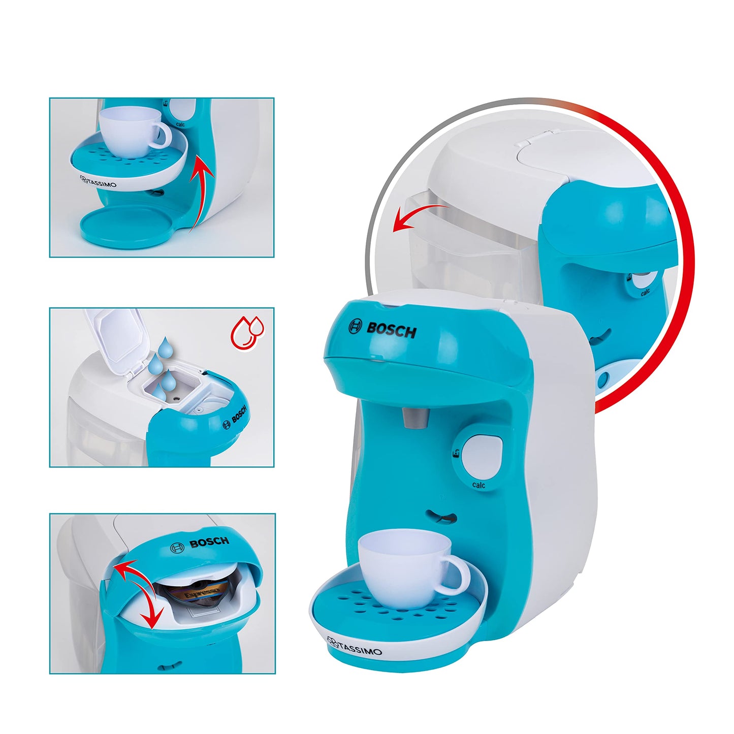 Theo Klein Aparat de cafea Bosch Tassimo Happy, sunet, 3+ ani