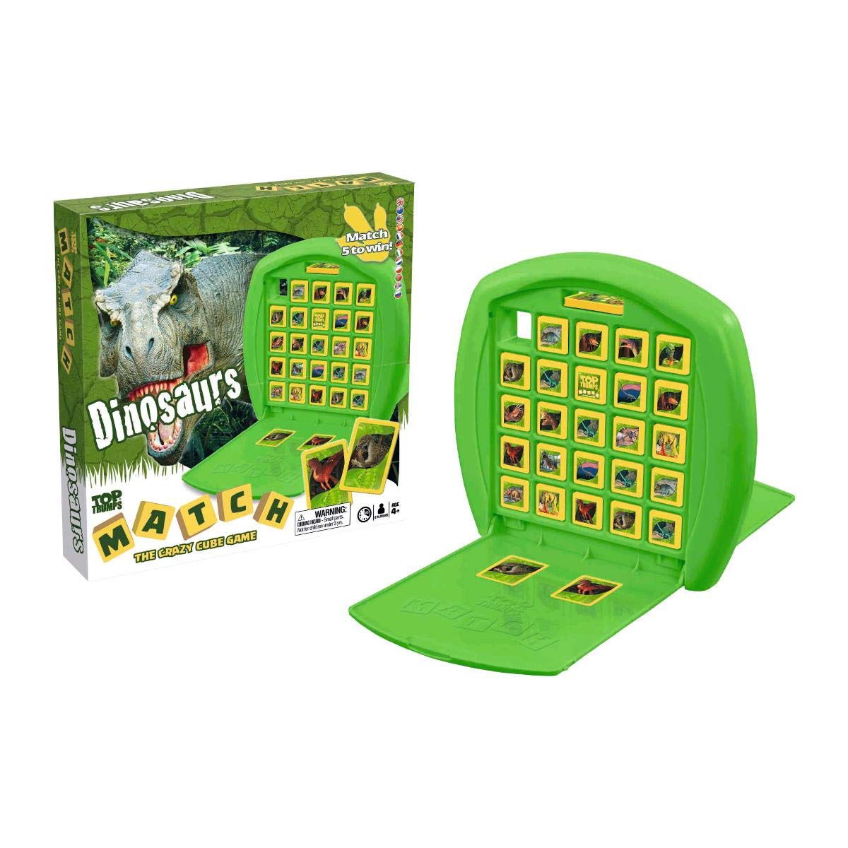 Top Trumps Match Dinosaurs Joc de societate cu dinozauri 5 dinozauri la rând de la 4 ani
