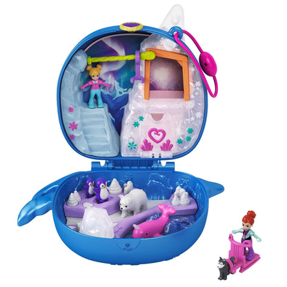 Polly Pocket GKJ52 Set de joacă Narwal cu aventuri pe gheață pentru copii de la 4 ani