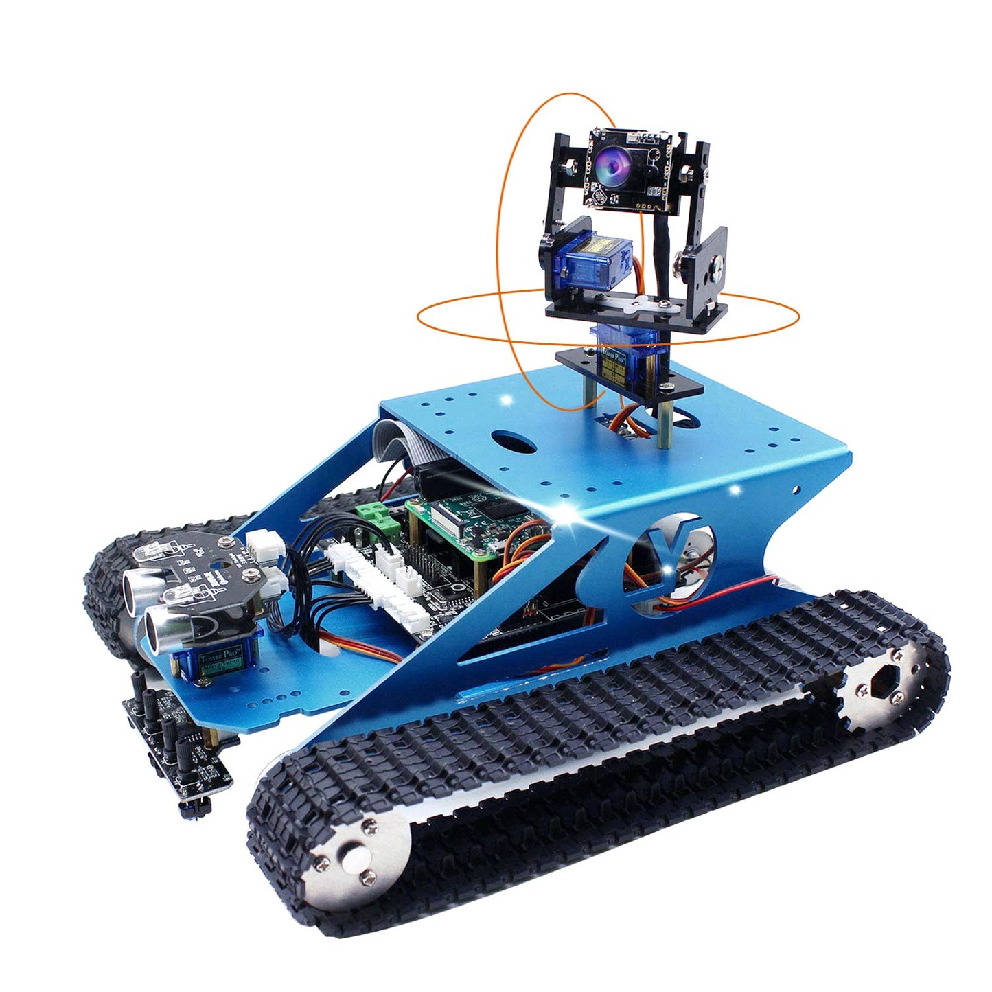 Yahboom Robot Tanc DIY cu cameră AI, Raspberry Pi