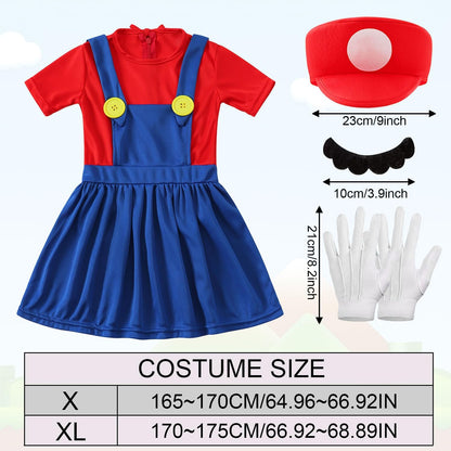 Shengruili Costum Luigi Mario Bros, pentru femei