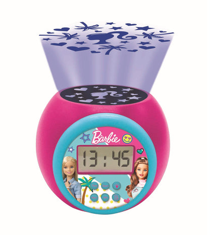 Ceas deșteptător Lexibook Barbie cu funcție de snooze, lumină de noapte cu timer, ecran LCD, funcționare pe baterii, RL977BB