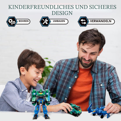 QUANTUM HEROES DINOSTER Stego Blast Wing Robot Transformabil 2 în 1 Jucărie Robotică pentru Copii 5+ ani (gri)