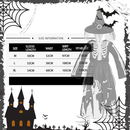 YeahBoom Costum Schelet Halloween pentru Fete