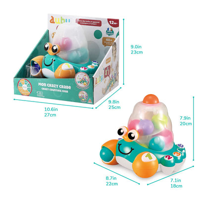 Auby A2102536 Jucării Muzicale pentru Bebeluși, Crabul Nebun – 12 Luni+, Multicolor