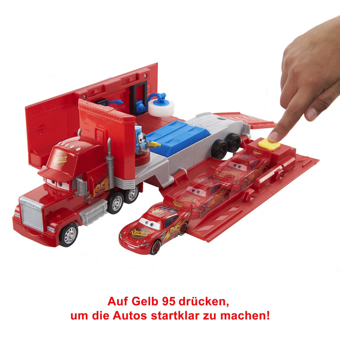 Mattel Cars Mack Camion 2-in-1 si statie tuning, 4+ ani