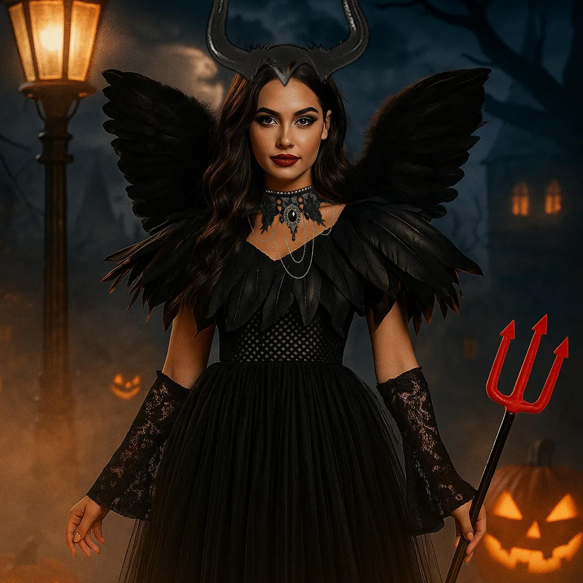 JrnSvp Costum Maleficent femei, 7 piese