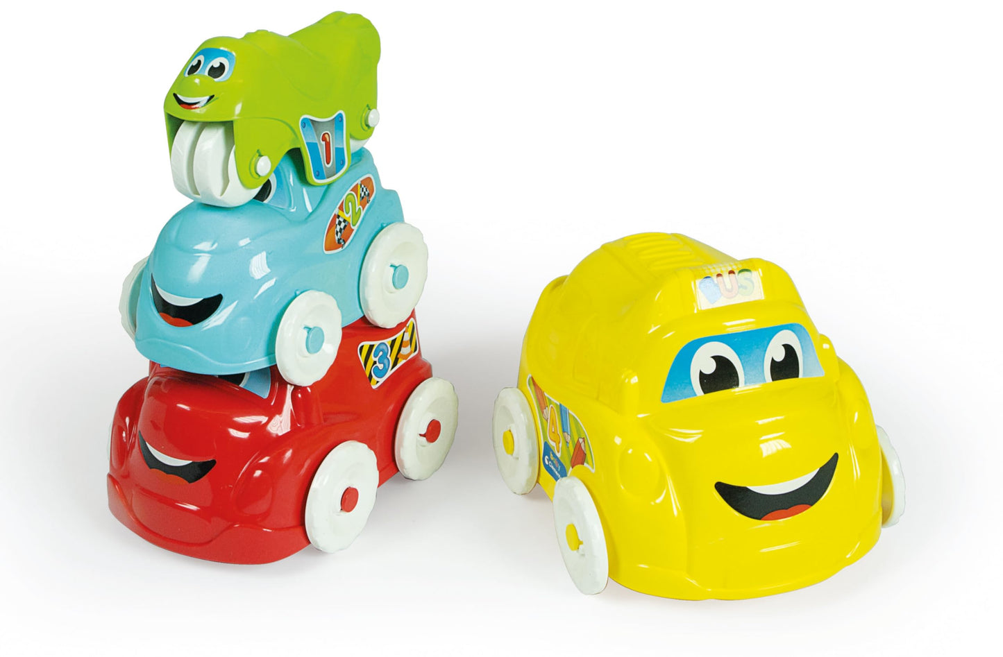 Clementoni Baby Stapelabile Mașinuțe Jucărie Motorie pentru Bebeluși de la 6 Luni pentru Dezvoltare Vizuală și Motorie