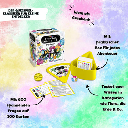 Winning Moves - Trivial Pursuit - Smart Kids - Joc de quiz pentru copii - 8 ani+ - Limba germană