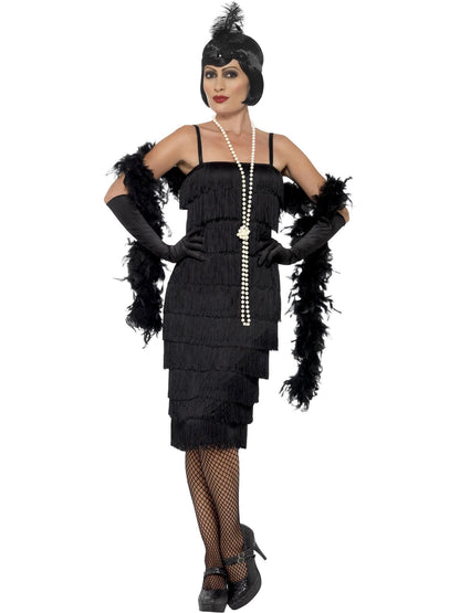 Costum Flapper Smiffys, Negru pentru Halloween și Carnaval