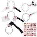 ROSAUI Set accesorii Halloween, 5 buc + 30 tatuaje